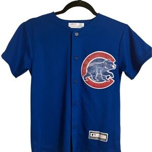 MLB Kids Chicago Cubs #17 Bryant Classic Blue Button Down Jersey - Size S